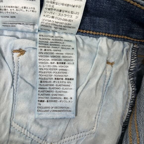 Levi’s Classic Bootcut Jeans 10 Blue Awe Dark Wash Mid Rise Stretch Denim - Picture 10 of 12